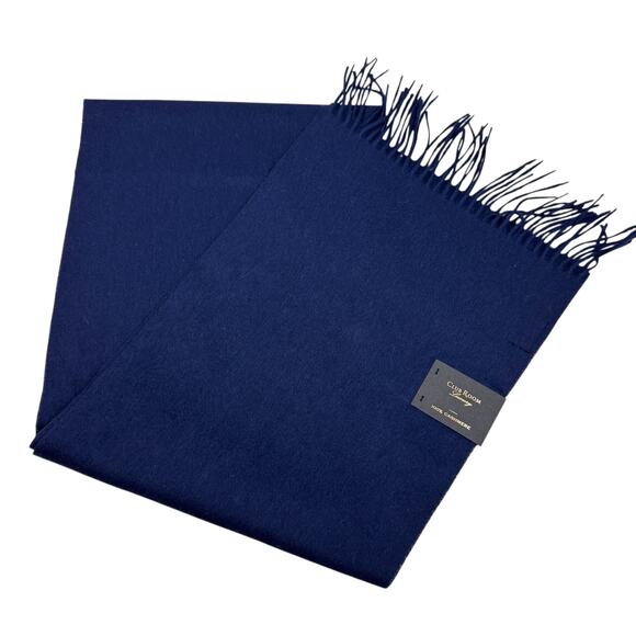 NWT Club Room Navy Cashmere Scarf - Picture 1 of 3